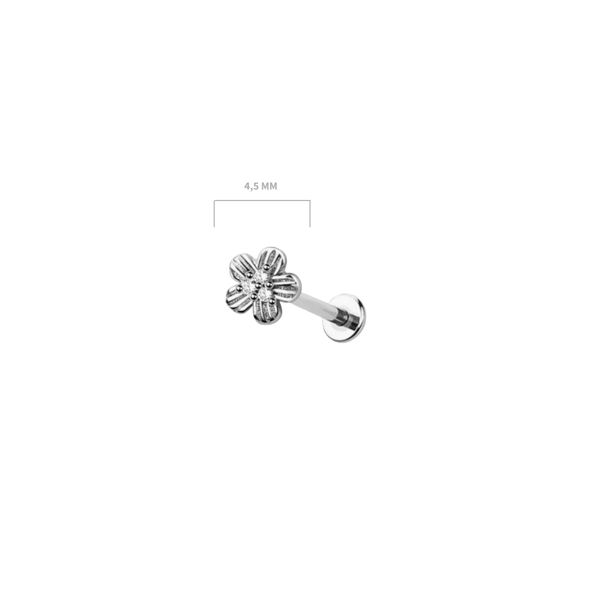 Pure Small Flower CZ Stud - Gold