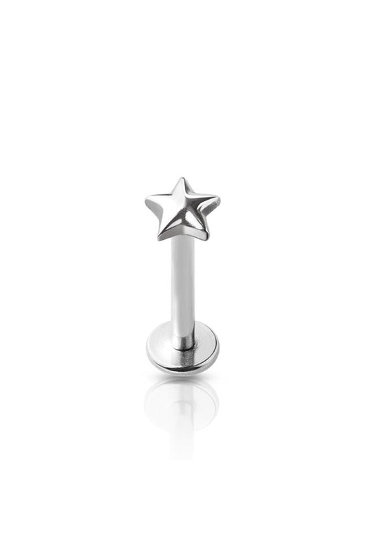 Ease Small Simple Star Stud - Silver