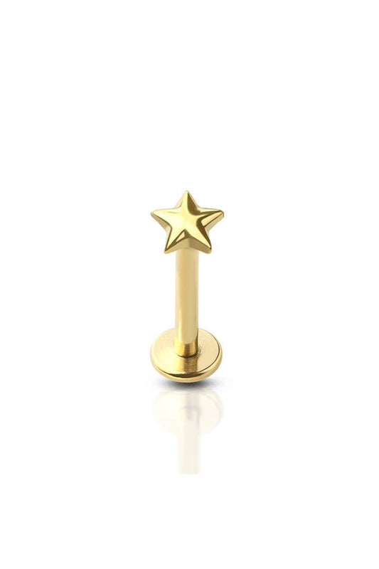 Ease Small Simple Star Stud - Gold