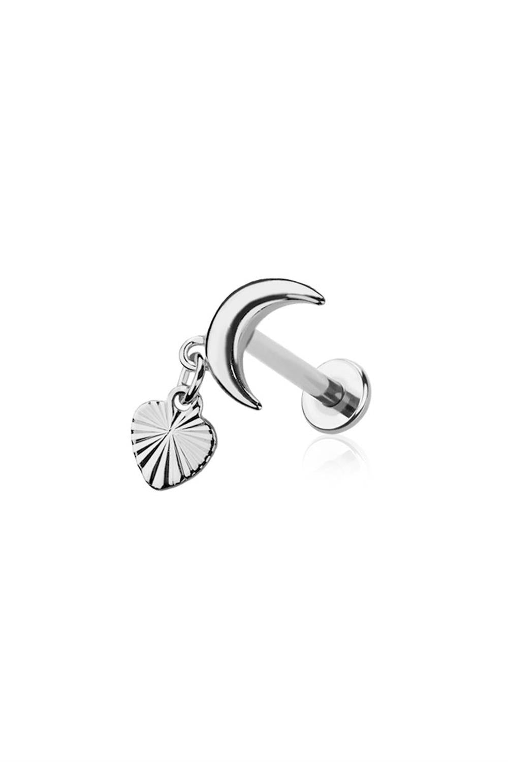 Echo Moon Stud & Hanger - Silver