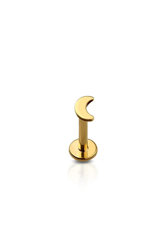 Haze Mini Moon Stud - Gold