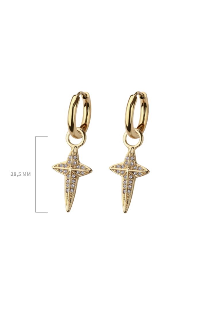 Cadiz CZ Modern Cross  - Gold