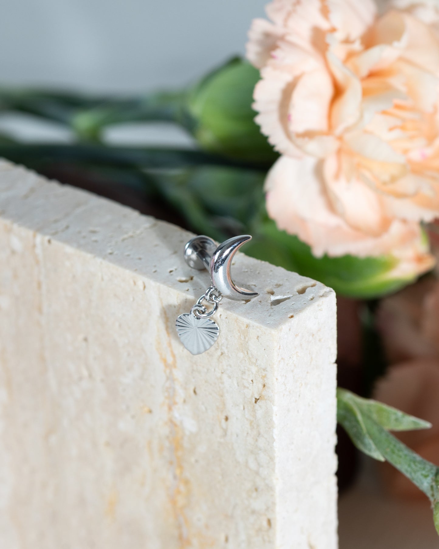 Echo Moon Stud & Hanger - Silver