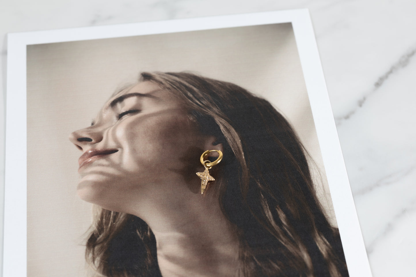 Cadiz CZ Modern Cross  - Gold